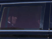 President Joe Biden&rsquo;s son Hunter Biden rides in a vehicle as it leaves federal court in Los Angeles, Thursday, Jan. 11, 2024. Biden pleaded not guilty Thursday to federal tax charges filed after the collapse of a plea deal that could have spared him the spectacle of a criminal trial during the 2024 campaign.