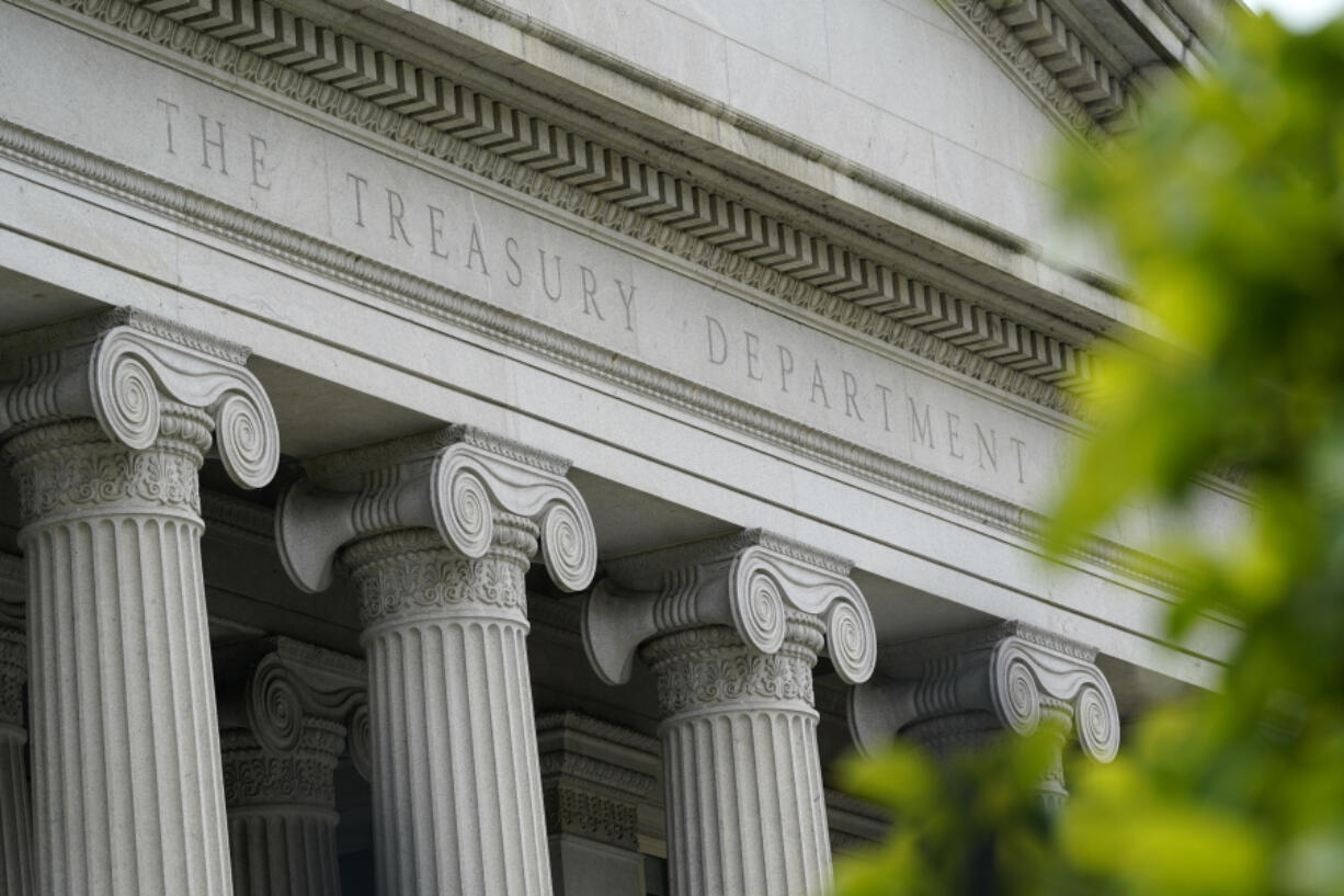 The Treasury Building in Washington, on May 4, 2021. The U.S. Treasury has announced that the nation&#039;s gross national debt has surpassed $34 trillion. The record high comes after Republican lawmakers and the White House had agreed to temporarily lift the nation&#039;s $31.4 trillion debt limit last year after the government ran up against its legal borrowing capacity and needed to implement &quot;extraordinary measures&quot; to avoid a default.