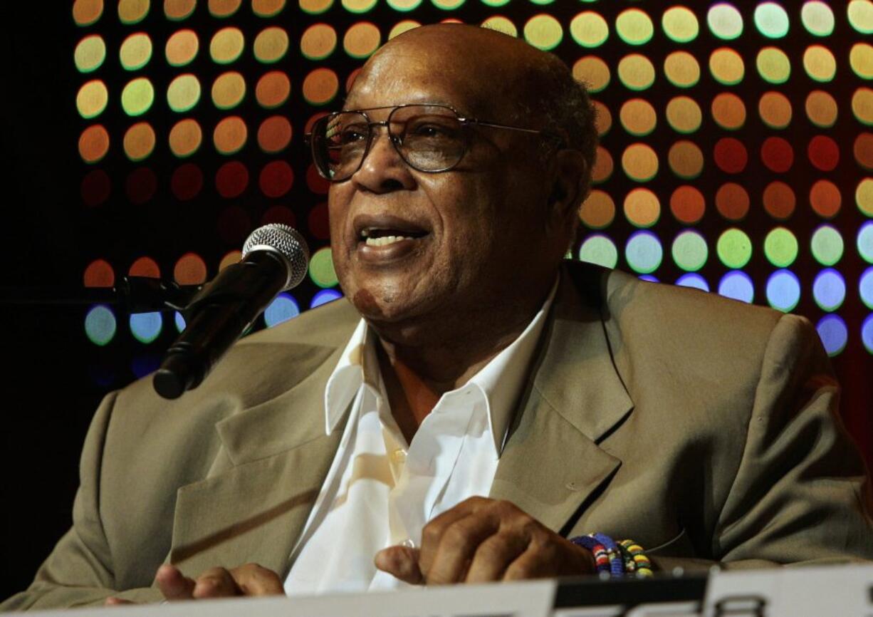 FILE - Jazz and soul pianist and singer Les McCann performs on stage during the opening of the 40th Montreux Jazz Festival at the Auditorium Stravinski, June 30, 2006, in Montreux, Switzerland. McCann, a prolific and influential musician and recording artist who helped found the &ldquo;soul jazz&rdquo; genre and became a favorite source for sampling by Dr. Dre, A Tribe Called Quest and other hip-hop performers, died Friday, Dec. 29, 2023. He was 88.