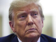 Former President Donald Trump sits in the courtroom before the start of closing arguments in his civil business fraud trial at New York Supreme Court, Thursday, Jan. 11, 2024, in New York.