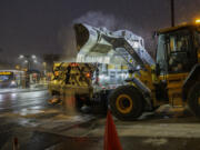 PennDot trucks load up on salt at their facility on Hunting Park on Friday,  Jan. 19, 2024 in Philadelphia.  The region is preparing for snow. (Alejandro A.