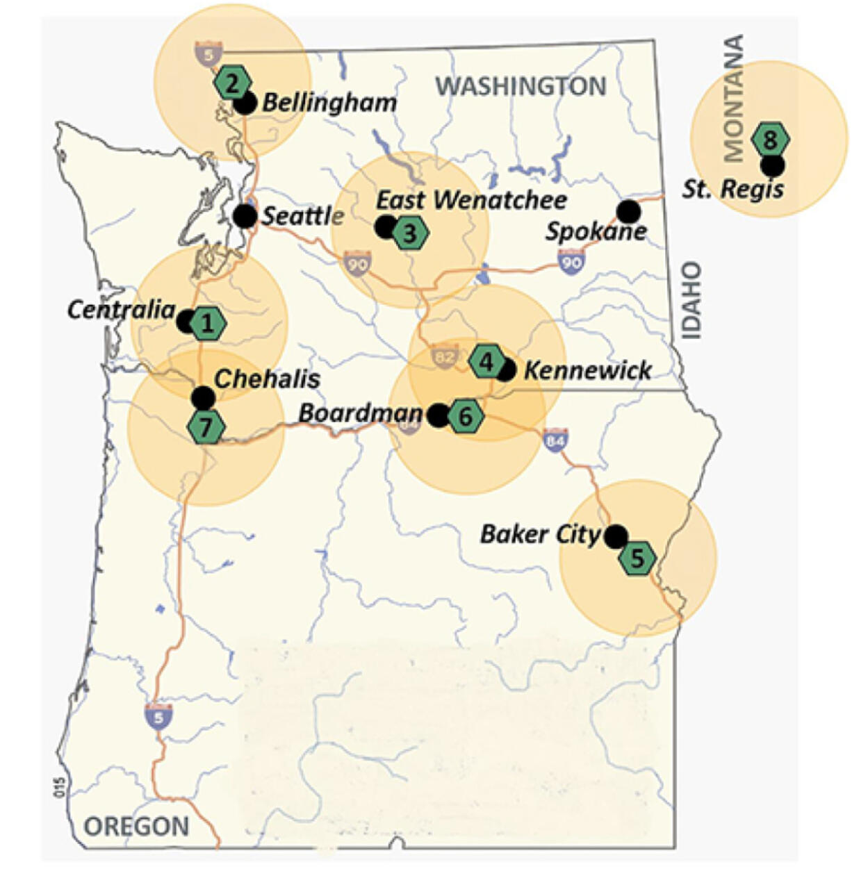 The potential AltaGas redevelopment of the closed Alcoa smelter west of Ferndale is one of eight primary production nodes within the Pacific NW Hydrogen Hub initiative.