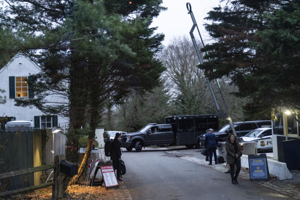 The access road to President Joe Biden&#039;s home in Wilmington, Del., is seen from the media van on Jan. 13, 2023. The Justice Department special counsel investigating President Joe Biden&#039;s handling of classified documents has completed his inquiry and a report is expected to be made public soon, Attorney General Merrick Garland told lawmakers in a letter Wednesday.