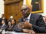 Secretary of Defense Lloyd Austin speaks Thursday during a hearing of the House Armed Services Committee on Capitol Hill.