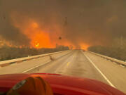 This image taken from Greenville Fire-Rescue&rsquo;s facebook page on Wednesday, Feb. 28, 2024 shows fires in the Texas Panhandle. A fast-moving wildfire burning through the Texas Panhandle grew into the second-largest blaze in state history, forcing evacuations and triggering power outages as firefighters struggled to contain the widening flames.