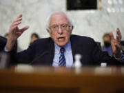 Senate Health, Education, Labor, and Pensions Committee Chairman Bernie Sanders (I-VT) delivers opening remarks during a hearing with Moderna CEO Stephane Bancel in the Hart Senate Office Building on Capitol Hill on March 22, 2023, in Washington, D.C.