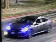 This photo provided by Boise Police Dept. shows surveillance of a vehicle near the scene of a shooting at Saint Alphonsus Regional Medical Center, Wednesday, March 20 2024 in Boise, Idaho.  Police said officers were involved in a shooting at the hospital early Wednesday and are searching for two suspects, one of them a prison inmate who escaped from the campus.  (Boise Police Dept.