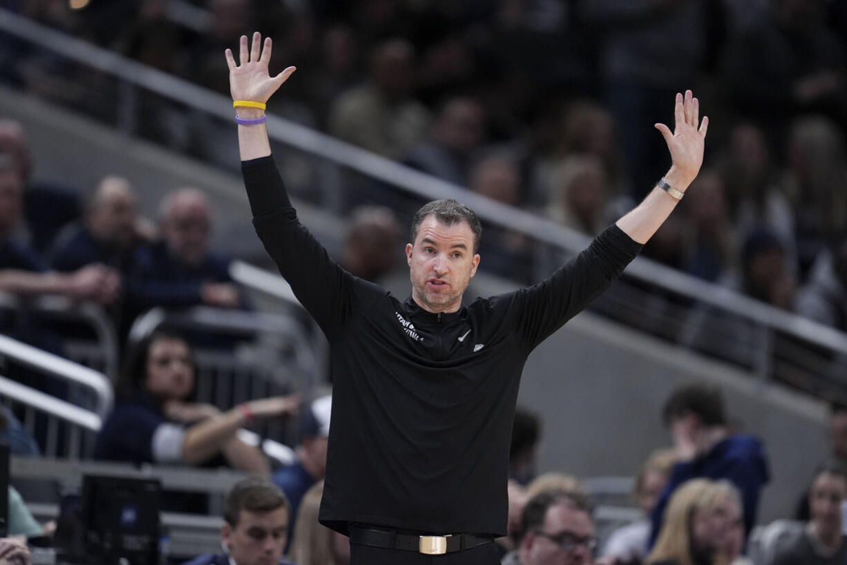 Washington has hired Utah State’s Danny Sprinkle as its men’s basketball coach, the school announced on Monday, March 25, 2024. The Huskies are hoping Sprinkle’s success at smaller schools and lineage to the university can revitalize the program as it moves into the Big Ten starting next season.