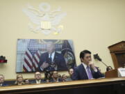 Department of Justice Special Counsel Robert Hur listens during a House Judiciary Committee hearing, Tuesday March 12, 2024, on Capitol Hill in Washington.