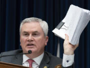 House Oversight and Accountability Committee Chairman Rep. James Comer, R-Ky., speaks during the House Oversight and Accountability Committee hearing on Capitol Hill in Washington, Wednesday, March 20, 2024.