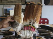 Non-eagle bird carcasses and bird feathers are stored at the Liberty Wildlife Non-Eagle Feather Repository in Phoenix, Tuesday, Feb. 27, 2024. Citizens of federally recognized Native American tribes who are 18 and older can request items from the repository for religious and ceremonial purposes.