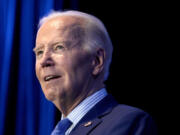 FILE - President Joe Biden speaks in Columbia, S.C., Jan. 27, 2024. Biden has formally clinched a second straight Democratic nomination. Now his party&rsquo;s presumptive nominee, he faces an all-but-certain rematch with former President Donald Trump.