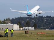 FILE - The final version of the 737 MAX, the MAX 10, takes off from Renton Airport in Renton, Wash., on its first flight Friday, June 18, 2021. The Federal Aviation Administration is giving Boeing 90 days to come up with a plan to meet safety standards for building new planes, Wednesday, Feb. 28, 2024. The company has been beset by quality problems in manufacturing of its popular 737 Max jetliner.  (Ellen M.