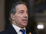 Rep. Jamie Raskin, D-Md., prepares to appear for a television interview at the Capitol in Washington, Wednesday, Feb. 28, 2024.