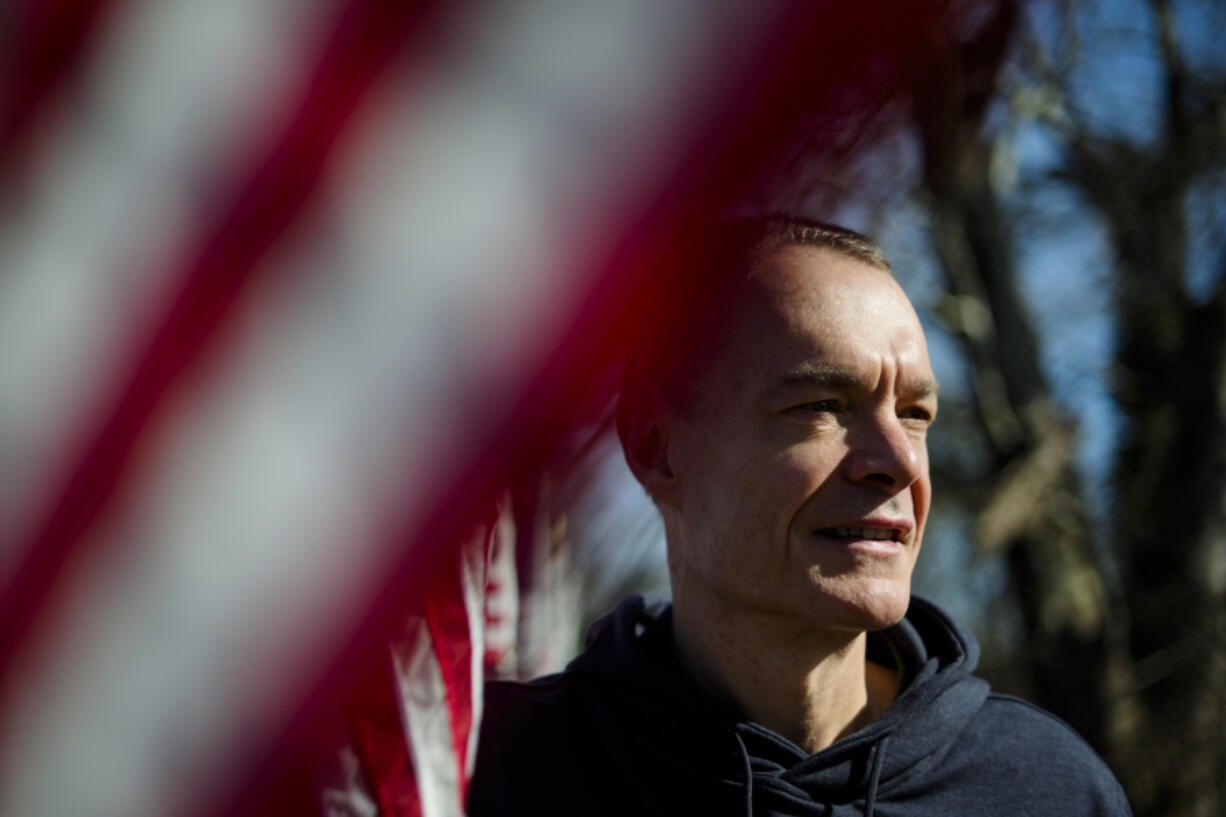 Simon Campbell poses for a photograph in Yardley, Pa., Friday, March 1, 2024. Pennsylvania is one of few states with a robust office for resolving open records disputes. Campbell, a prolific records requester who lives near Philadelphia, saw a request of his challenged at the Pennsylvania Supreme Court. He won.