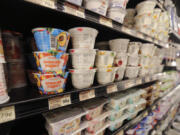 FILE - Yogurt is displayed for sale at a grocery store in River Ridge, La. on July 11, 2018. On Friday, March 1, 2024, the U.S. Food and Drug Administration said yogurt sold in the U.S. can make claims that the food may reduce the risk of type 2 diabetes, based on limited evidence.