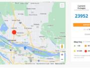 Some 25,000 households in the Hazel Dell area are without power this morning.