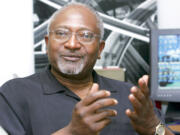 Robert Bullard, the founder of the environmental justice center, talks about some of his projects while in his office on the Clark Atlanta University Campus in Atlanta, Tuesday, Aug. 24, 2004. When Bullard formed the center he noticed that the majority groups that rely on the city&rsquo;s public transit system never joined forces to protest the agency&rsquo;s policies.