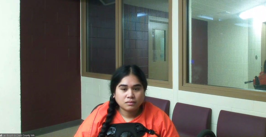 Mickleen Daniel, 20, of Portland, appears Nov. 7 in Clark County Superior Court on suspicion of two counts of vehicular homicide. She was sentenced Monday to more than eight years in prison in a drunken-driving crash that killed her two passengers in November on state Highway 500 in Vancouver.