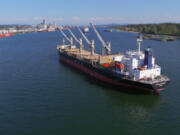 Oceangoing ships prepare to dock at the Port of Vancouver. Around 7 million metric tons of cargo moved through the port in 2022. Infrastructure hasn&rsquo;t kept up with the growing size of ships coming up and down the river.