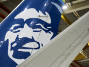 FILE - An Alaska Airlines aircraft sits in the airline&#039;s hangar at Seattle-Tacoma International Airport Wednesday, Jan. 10, 2024, in SeaTac, Wash.  Alaska Airlines briefly grounded all flights Wednesday, April 17,  due to a technical issue.