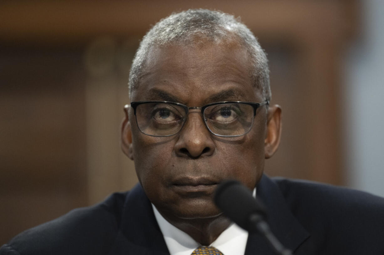 Sec of Defense Lloyd Austin during a House Committee on Appropriations, Subcommittee on Defense budget hearing Fiscal Year 2025 on Capitol Hill, Wednesday, April 17, 2024 in Washington.