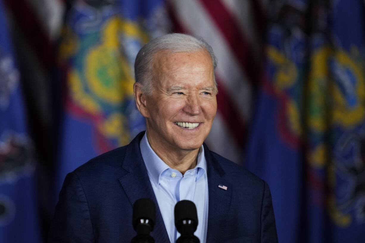 FILE - President Joe Biden speaks during a campaign event in Scranton, Pa., April 16, 2024.