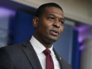 FILE - Environmental Protection Agency administrator Michael Regan speaks during a press briefing at the White House in Washington, on May 12, 2021.