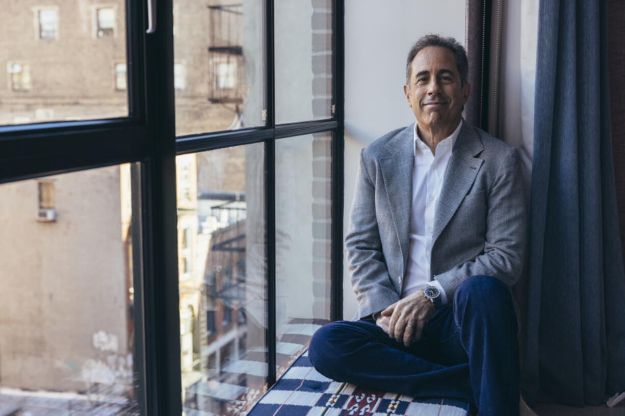 Jerry Seinfeld poses for a portrait to promote the film &ldquo;Unfrosted&rdquo; on Tuesday, April 16, 2024, in New York.