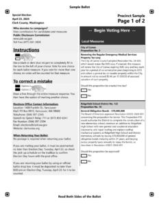 2024 Special Election Sample Ballot