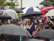 Hunter Biden greets guests to The White House Easter Egg Roll on the South Lawn of the White House in Washington, Monday, April 1, 2024. A huge crowd descended on the White House lawn for the start of this year&#039;s Easter egg roll, after the event was delayed by thunder and lightning for about 90 minutes. More than 40,000 people, 10,000 more than last year, were expected to participate in Monday&#039;s event despite light rain.