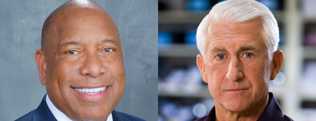 Semi Bird, left, and Dave Reichert, right, are running for governor this year as Republicans.