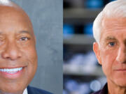 Semi Bird, left, and Dave Reichert, right, are running for governor this year as Republicans.