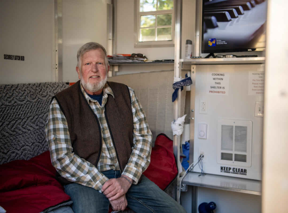 After three years without stable housing, James Turner is moving out of Vancouver&rsquo;s Kiggins Village Safe Stay and into veterans housing in Port Orchard.