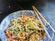 Shiitake mushrooms stand in for beef in this veggie-forward chow mein.