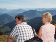 Hiking with older family members.