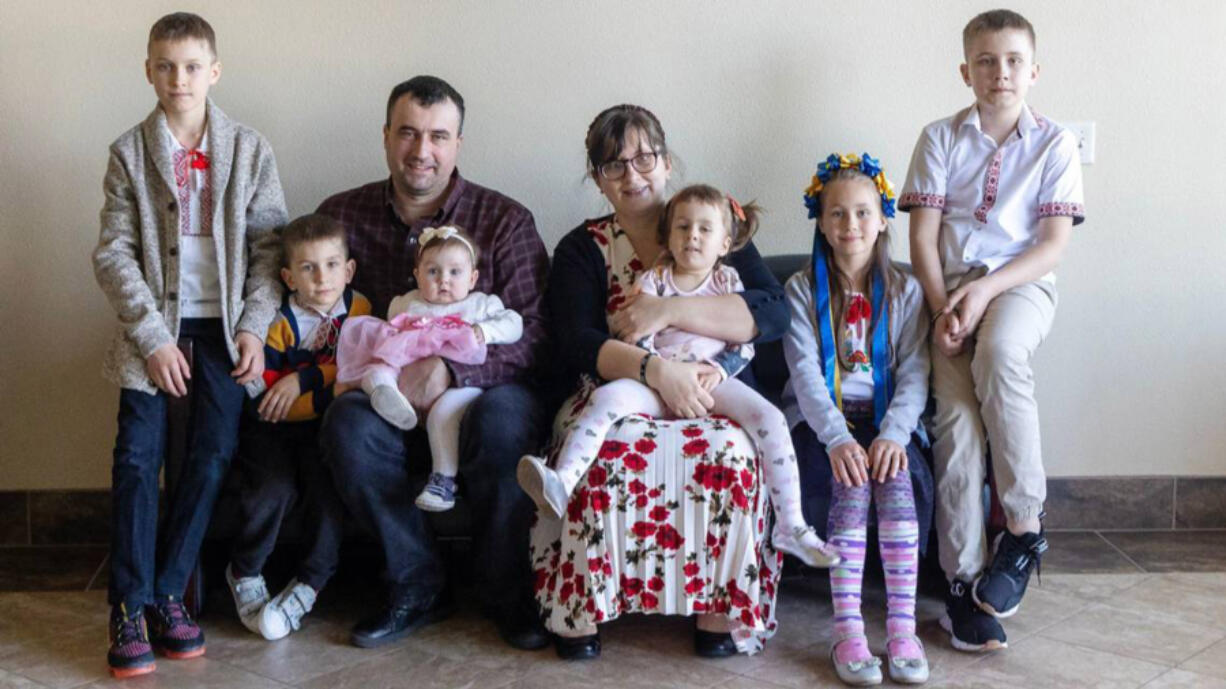 Serhii Marchenko and Yulia Marchenko came to the Boise area after leaving their home in Ukraine last month. They attend Full Gospel Slavic Church in Meridian with another refugee family from their same hometown. (Sarah A. Miller/Idaho Statesman/TNS) (Photos by Sarah A.