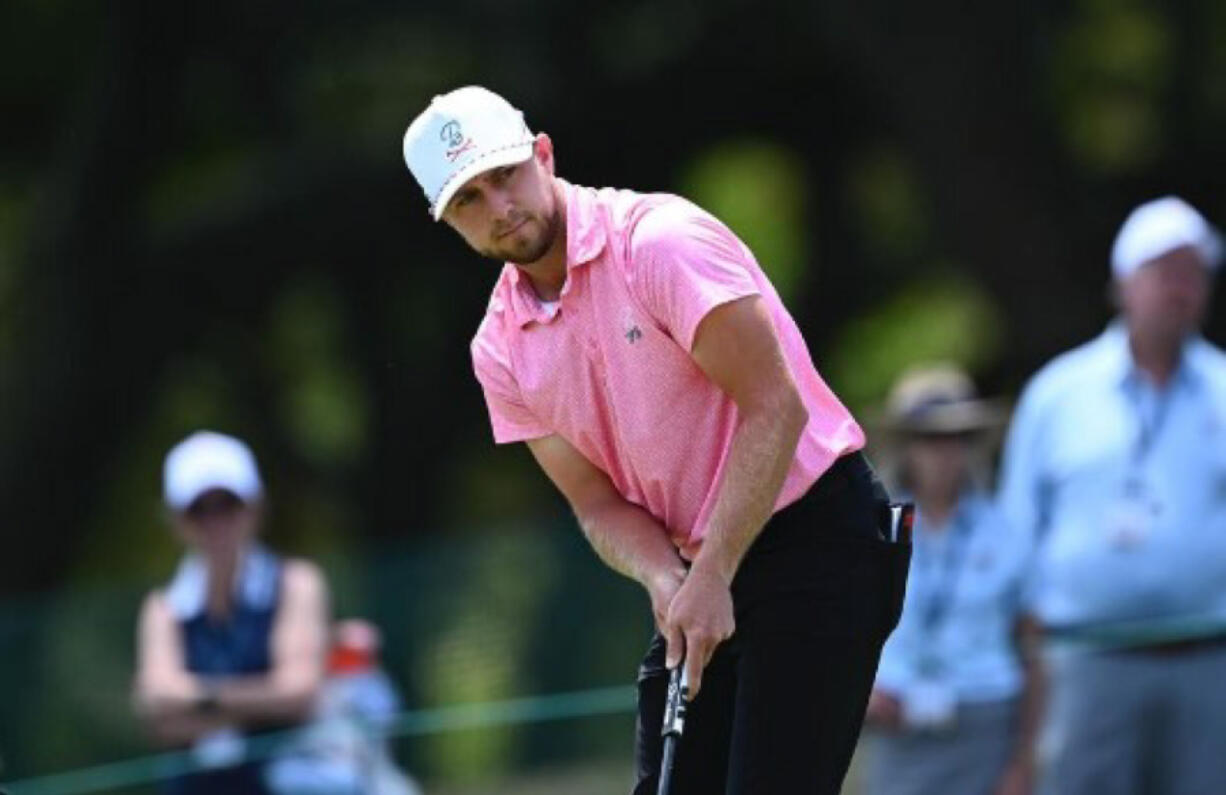 Alistair Docherty competes during the final round of the Myrtle Beach Classic on Sunday, May 12, 2024 in Myrtle Beach, S.C. Docherty finished tied for second, his highest on a PGA Tour event.
