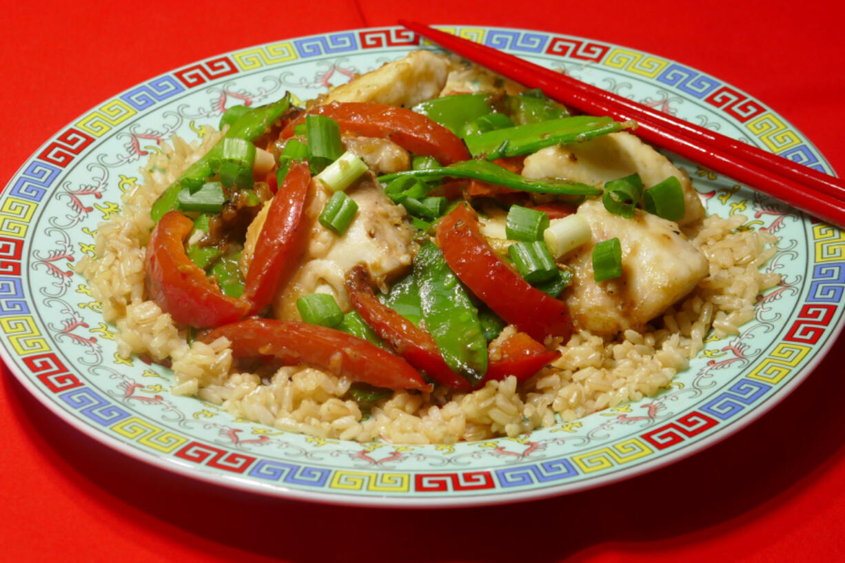 Ginger Soy Stir-fried Fish.