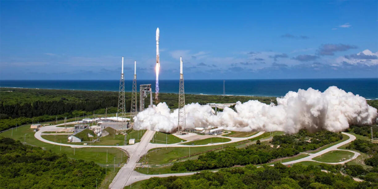 A ULA Atlas V rocket carrying the Protoflight mission for Amazon&rsquo;s Project Kuiper lifts off from Cape Canaveral Space Force Station&rsquo;s Space Launch Complex 41 on Oct. 6, 2023.