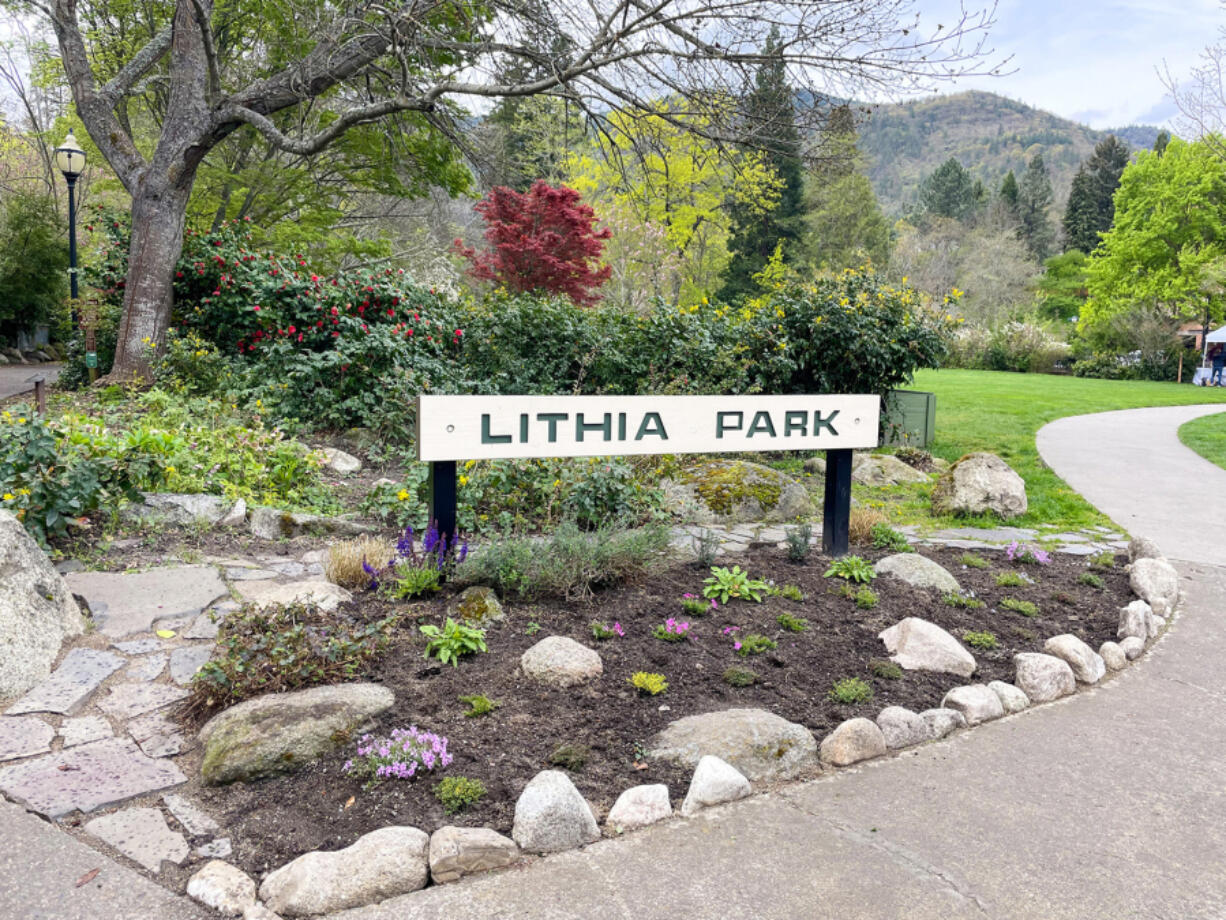 Lithia Park is a 93-acre scenic wonderland of trees, birds and a babbling brook in Ashland, Ore.