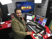 Victor Martinez, owner of La Mega Radio station in Allentown, Pennsylvania, talks about his radio show on April 10, 2024. He has recently become something of a national figure in Latino Democratic politics. He has visited the White House, had Vice President Kamala Harris call into his show, and appeared on CNN.