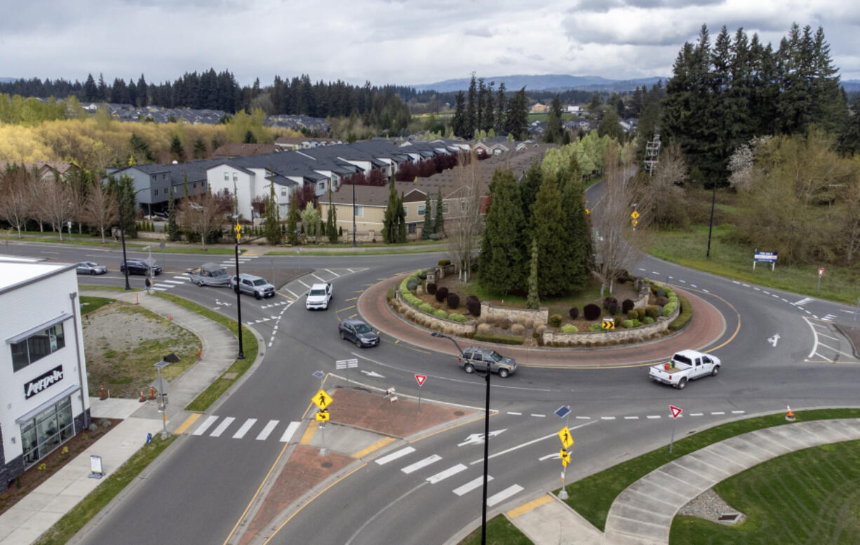 The city of Ridgefield wants to add another roundabout on Pioneer Street at 50th Place, near this one at Royle Road.