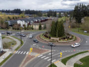 The city of Ridgefield wants to add another roundabout on Pioneer Street at 50th Place, near this one at Royle Road.