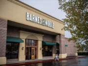 Customers walk into Vancouver&rsquo;s Barnes &amp; Noble bookstore.