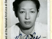 Hazel Ying Lee&rsquo;s 1933 photo for her immigration application to travel to China.