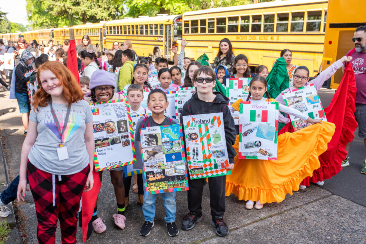 Third grade classes from around Vancouver Public Schools recently marched through the Fort Vancouver National Historic Site for the annual Children&rsquo;s Cultural Parade.