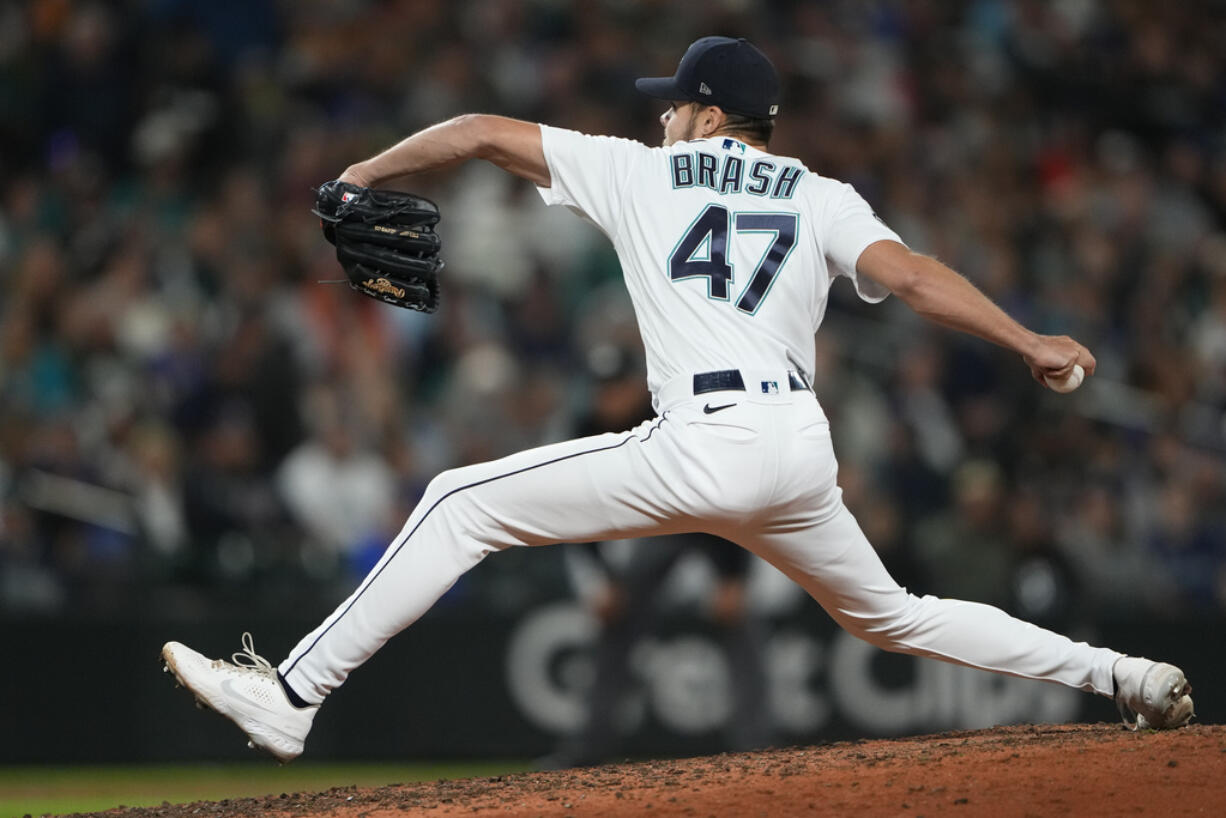 Seattle Mariners relief pitcher Matt Brash, one of the top relievers in the American League last season, underwent Tommy John surgery and will miss the entire 2024 season, general manager Justin Hollander said Friday, May 10, 2024.