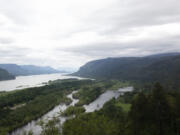 The Columbia Gorge is seen on May 21, 2023, in Corbett, Ore. A young woman died after falling off a cliff while hiking in Oregon's Columbia River Gorge, officials said Monday, May 20, 2024. The woman was hiking with friends near Horsetail Falls, about 35 miles on Sunday. After separating from the group and going off trail, she fell an estimated 50 to 60 feet, the Multnomah County Sheriff's Office said in an emailed statement.