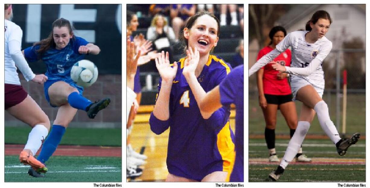 La Center's Shaela Bradley, Columbia River's Sydney Dreves, and Columbia River's Peyton Dukes have been selected as finalists for The Columbian 2024 All-Region Multi-Sport Female Athlete of the Year. The winner will be announced on June 5, 2024.